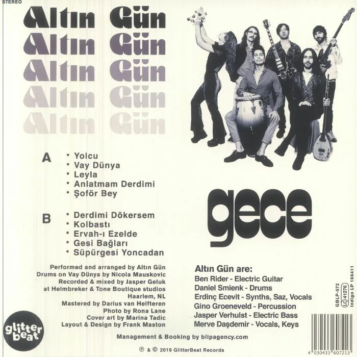 Back cover — ALTIN GUN — Gece