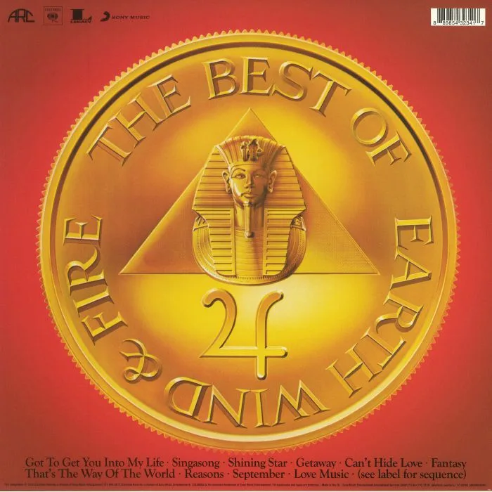 Back cover — EARTH WIND & FIRE — Greatest Hits Vol 1