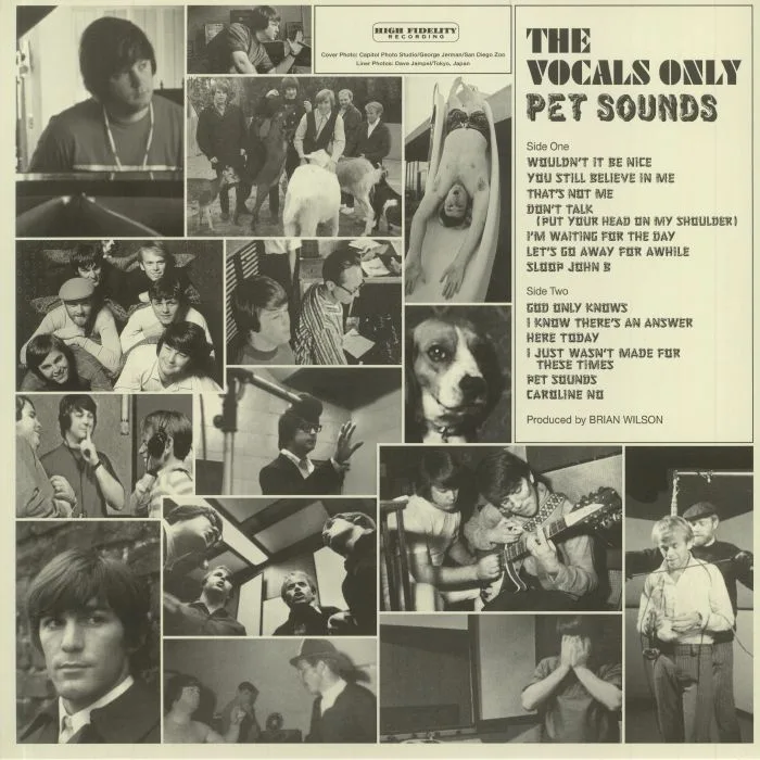 Обратная сторона обложки — The BEACH BOYS — Pet Sounds: The Vocals Only