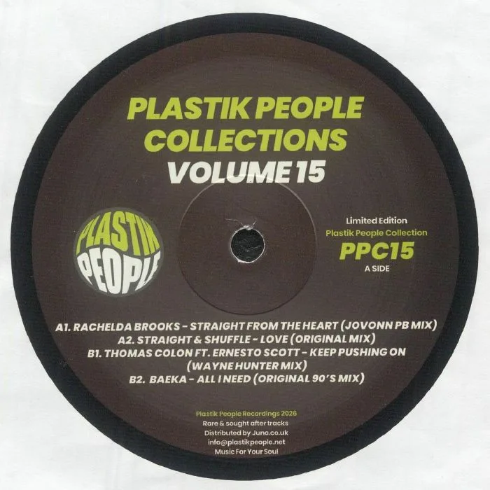 Обратная сторона обложки — Rachelda BROOKS / STRAIGHT & SHUFFLE / THOMAS COLON / BAEKA — Plastik People Collections Vol 15 (feat Jovonn, Wayne Hunter mixes)