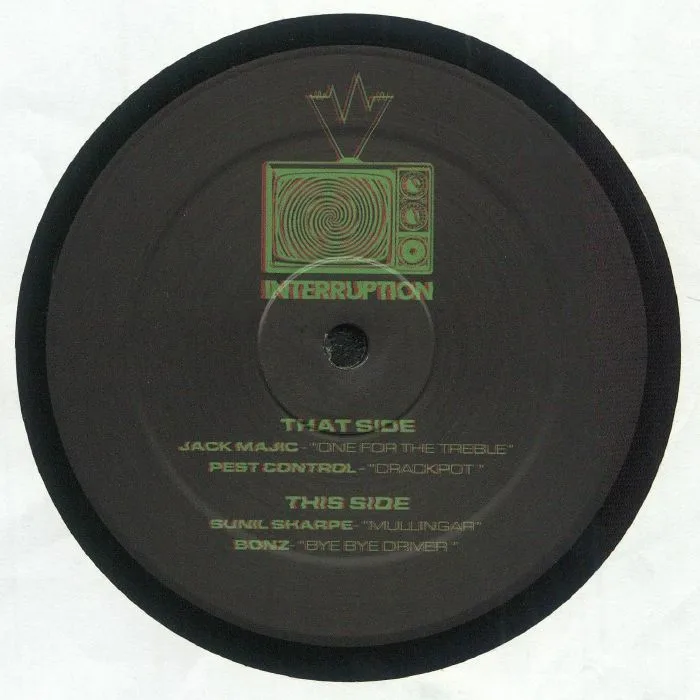 Лицевая сторона обложки — Jack MAJIC / PEST CONTROL / SUNIL SHARPE / BONZ — Interruption Records 008