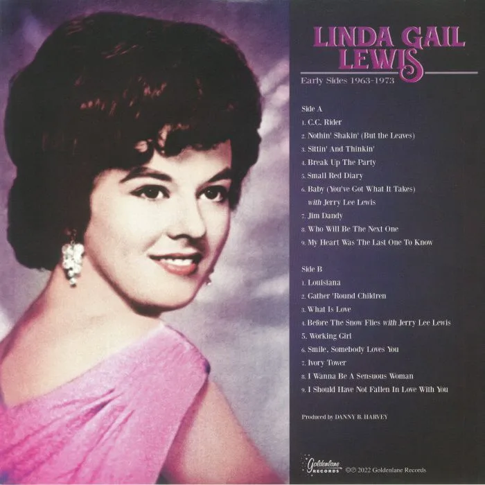 Back cover — Linda Gail LEWIS — Early Sides 1963-1973