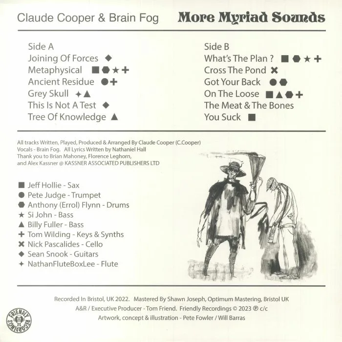 Back cover — Claude COOPER / BRAIN FOG — More Myriad Sounds