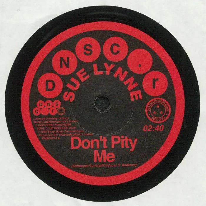 Лицевая сторона обложки — SUE LYNNE — Don't Pity Me (remastered)