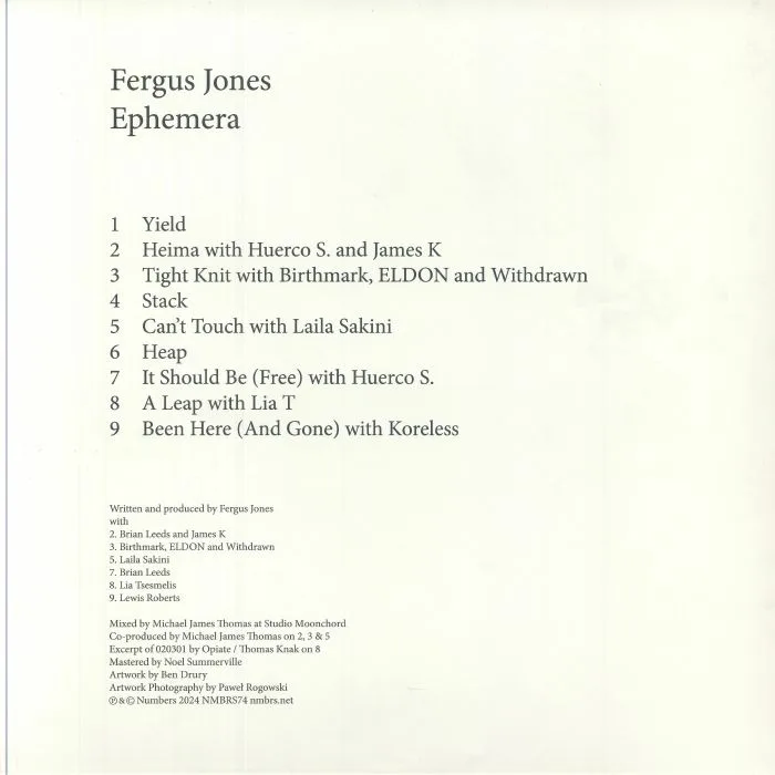 Обратная сторона обложки — Fergus JONES — Ephemera