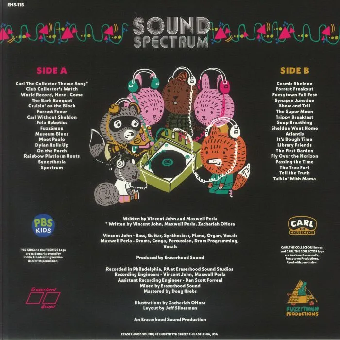 Back cover — ERASERHOOD SOUND — Eraserhood Sound Presents: Sound Spectrum: A Collection Of Themes From Carl The Collector