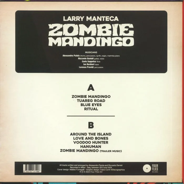 Обратная сторона обложки — Larry MANTECA — Zombie Mandingo