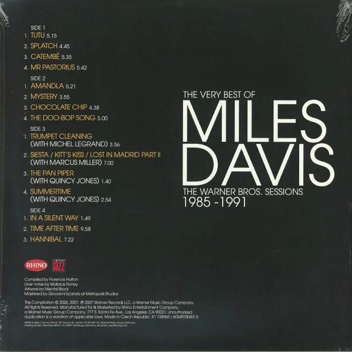 Обратная сторона обложки — Miles DAVIS — The Very Best Of Miles Davis: The Warner Bros Sessions 1985-1991