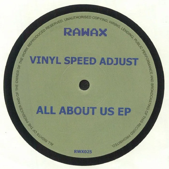 Front cover — VINYL SPEED ADJUST — All About Us EP