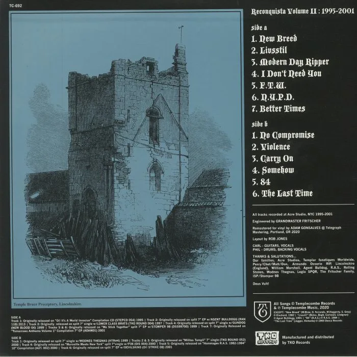 Back cover — TEMPLARS — Reconquista Volume II