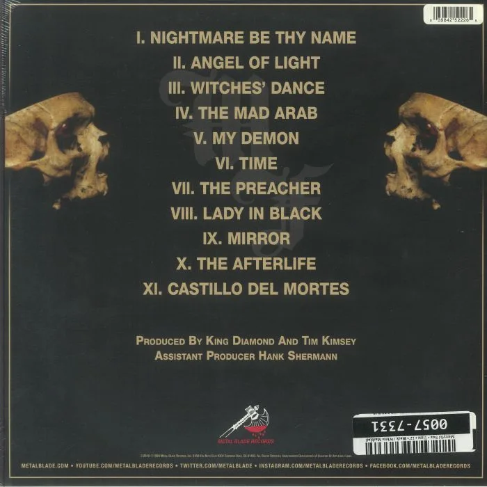 Back cover — MERCYFUL FATE — Time