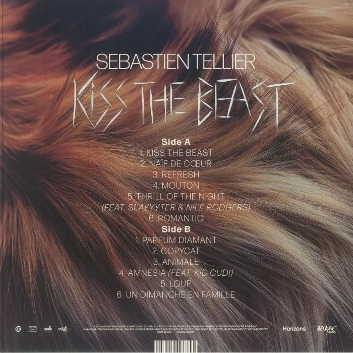 Обратная сторона обложки — Sebastien TELLIER — Kiss The Beast