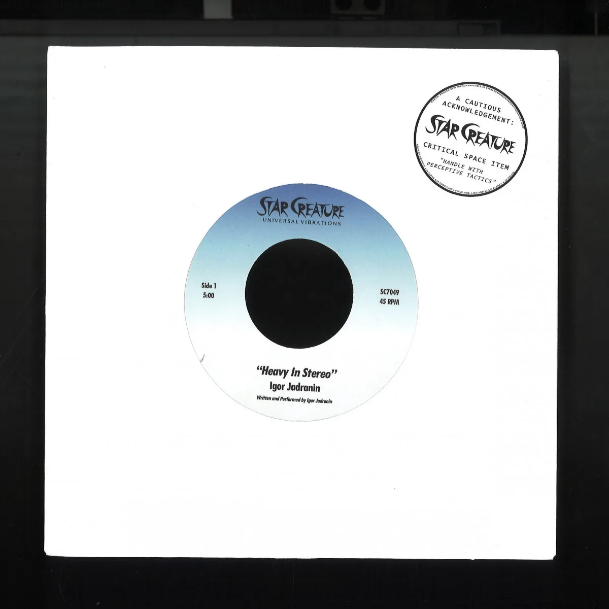 Back cover — Igor Jadranin — Heavy In Stereo 7"