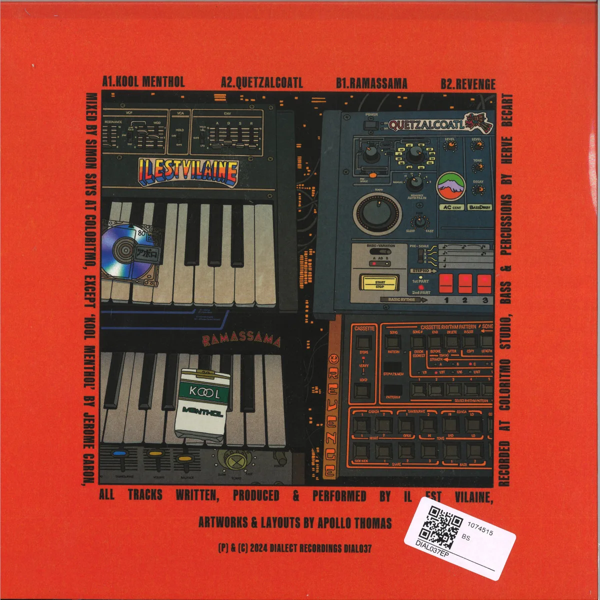 Back cover — Il Est Vilaine — Kool Menthol