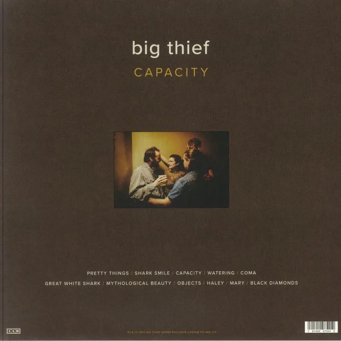 Обратная сторона обложки — BIG THIEF — Capacity (reissue)