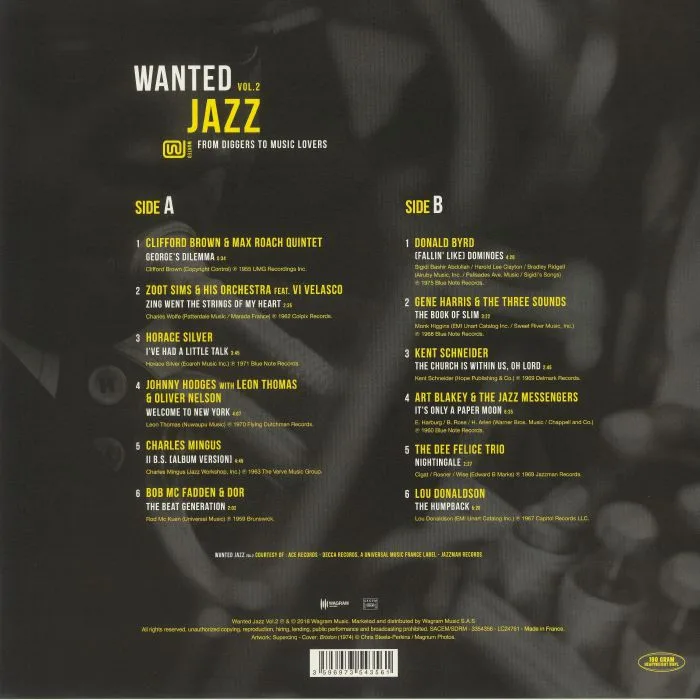 Обратная сторона обложки — VARIOUS — Wanted Jazz Vol 2 (reissue)