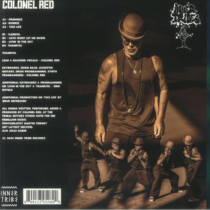 Back cover — COLONEL RED — Thankful