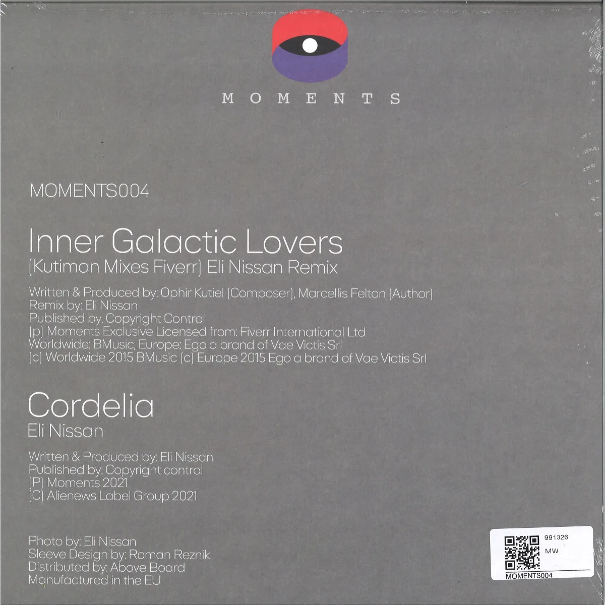 Back cover — Eli Nissan,Kutiman — Inner Galactic Lovers / Cordelia