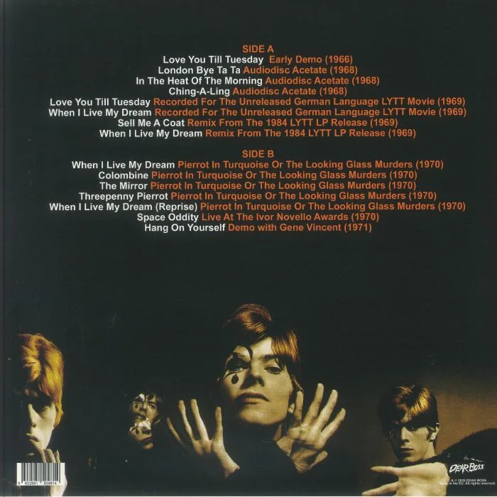 Back cover — David BOWIE — Standing On My Own: Rare Tracks 1966-1969