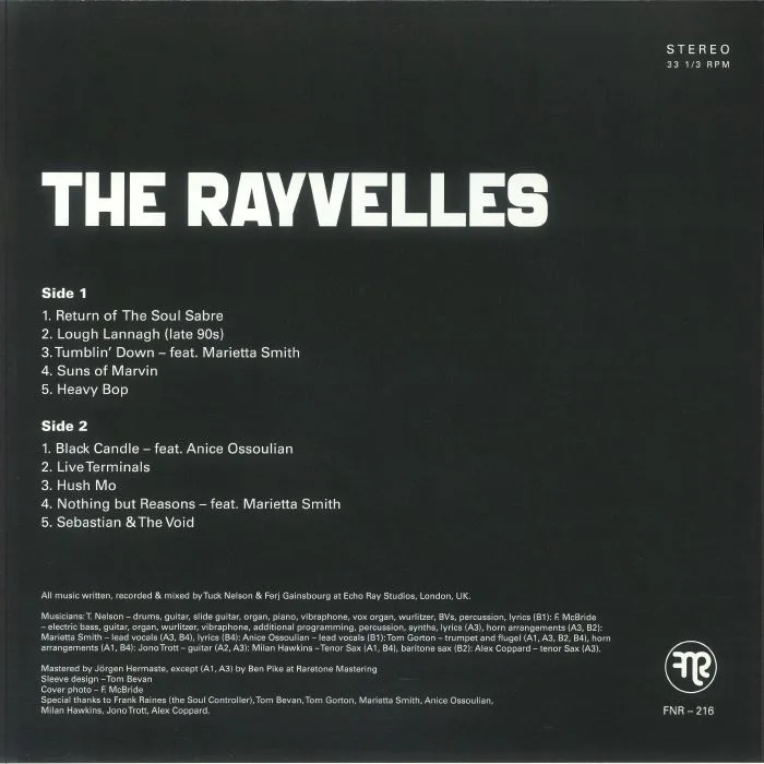 Обратная сторона обложки — The RAYVELLES — The Rayvelles