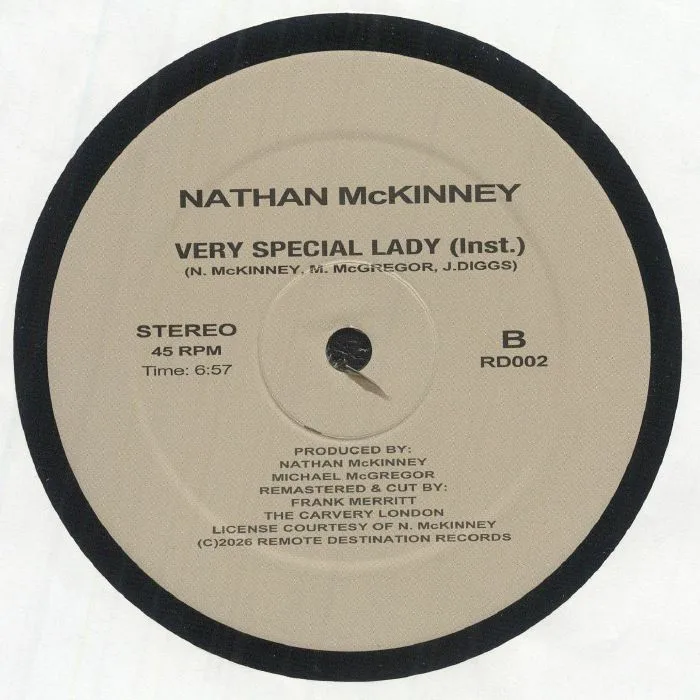 Back cover — Nathan McKINNEY — Very Special Lady Pt II