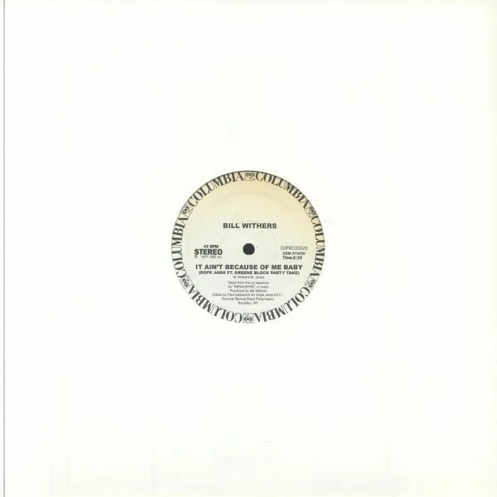 Back cover — Bill WITHERS — Lovely Day