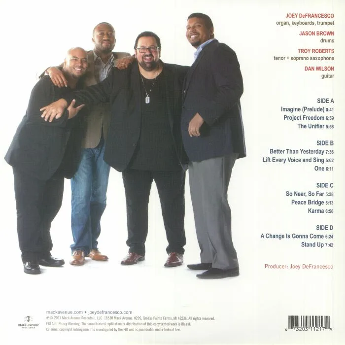 Back cover — Joey DeFRANCESCO / THE PEOPLE — Project Freedom