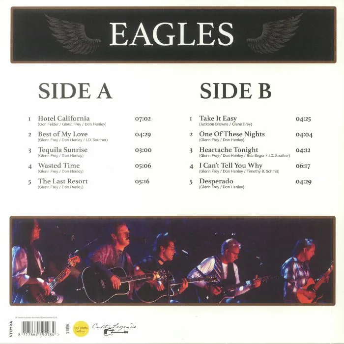 Back cover — The EAGLES — Unplugged 1994: Live Radio Broadcast