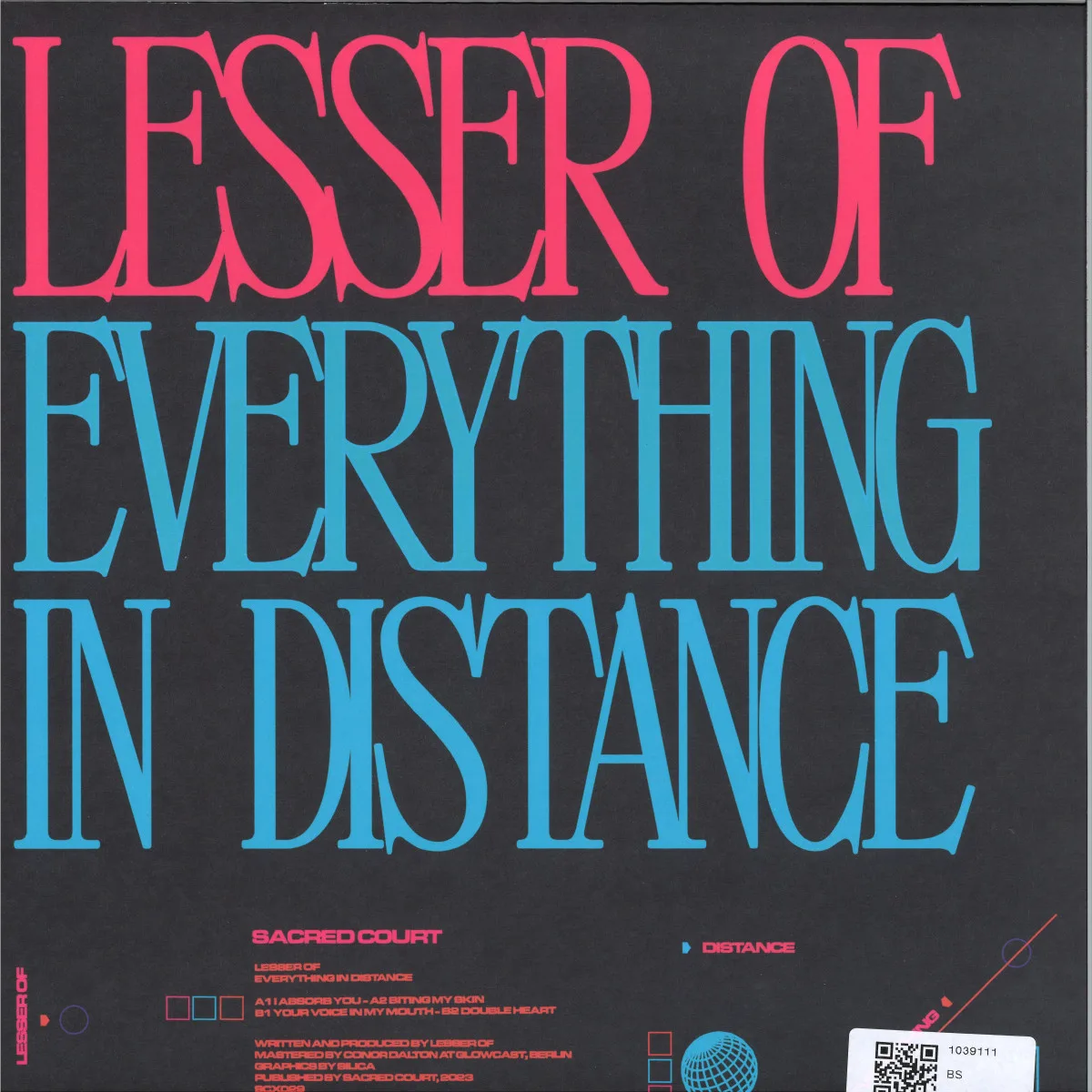 Обратная сторона обложки — Lesser Of — Everything In Distance EP