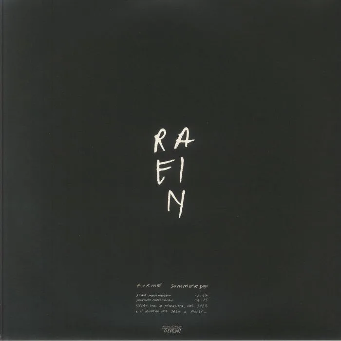 Back cover — RAEIN — Forme Sommerse