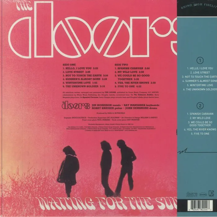 Back cover — The DOORS — Waiting For The Sun (Rhino High Fidelity Edition)