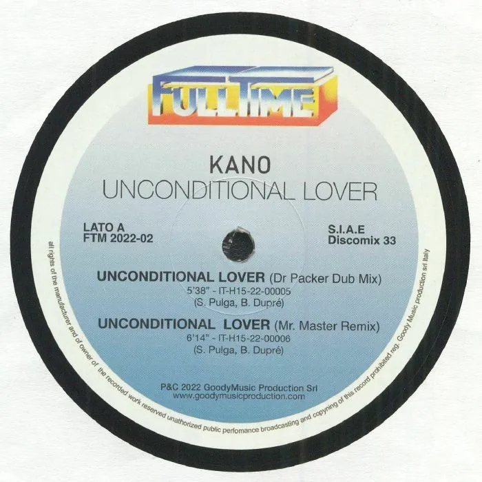 Front cover — KANO — Unconditional Lover