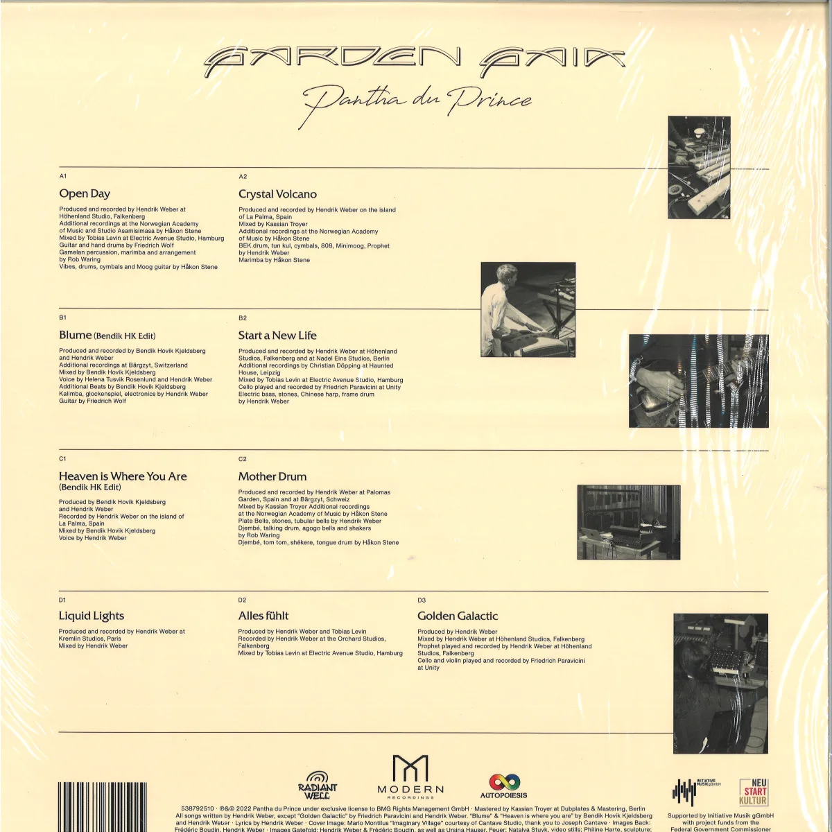 Back cover — Pantha Du Prince — Garden Gaia LP 2x12"
