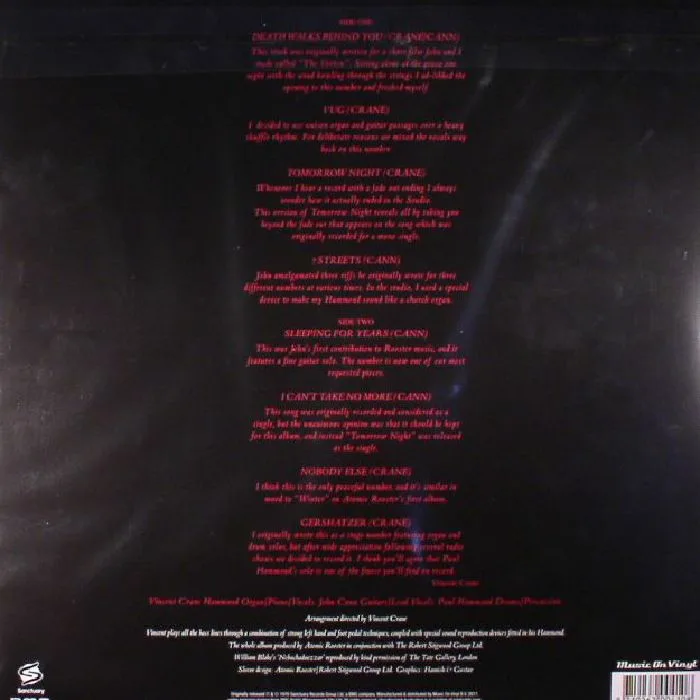 Обратная сторона обложки — ATOMIC ROOSTER — Death Walks Behind You (reissue)