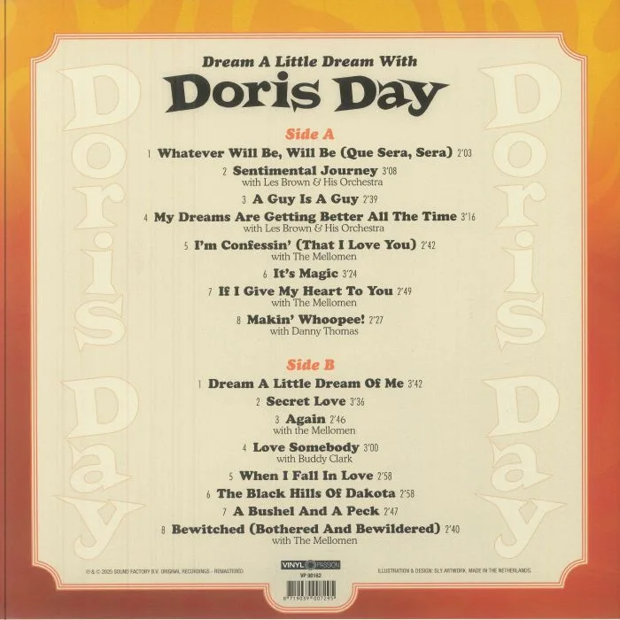 Back cover — Doris DAY — Dream A Little Dream
