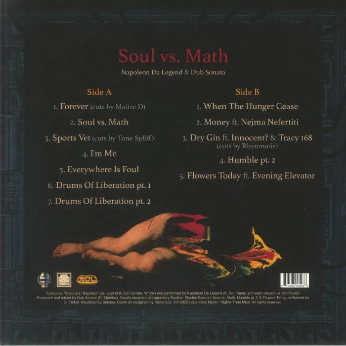 Back cover — NAPOLEON DA LEGEND / DUB SONATA — Soul Vs Math