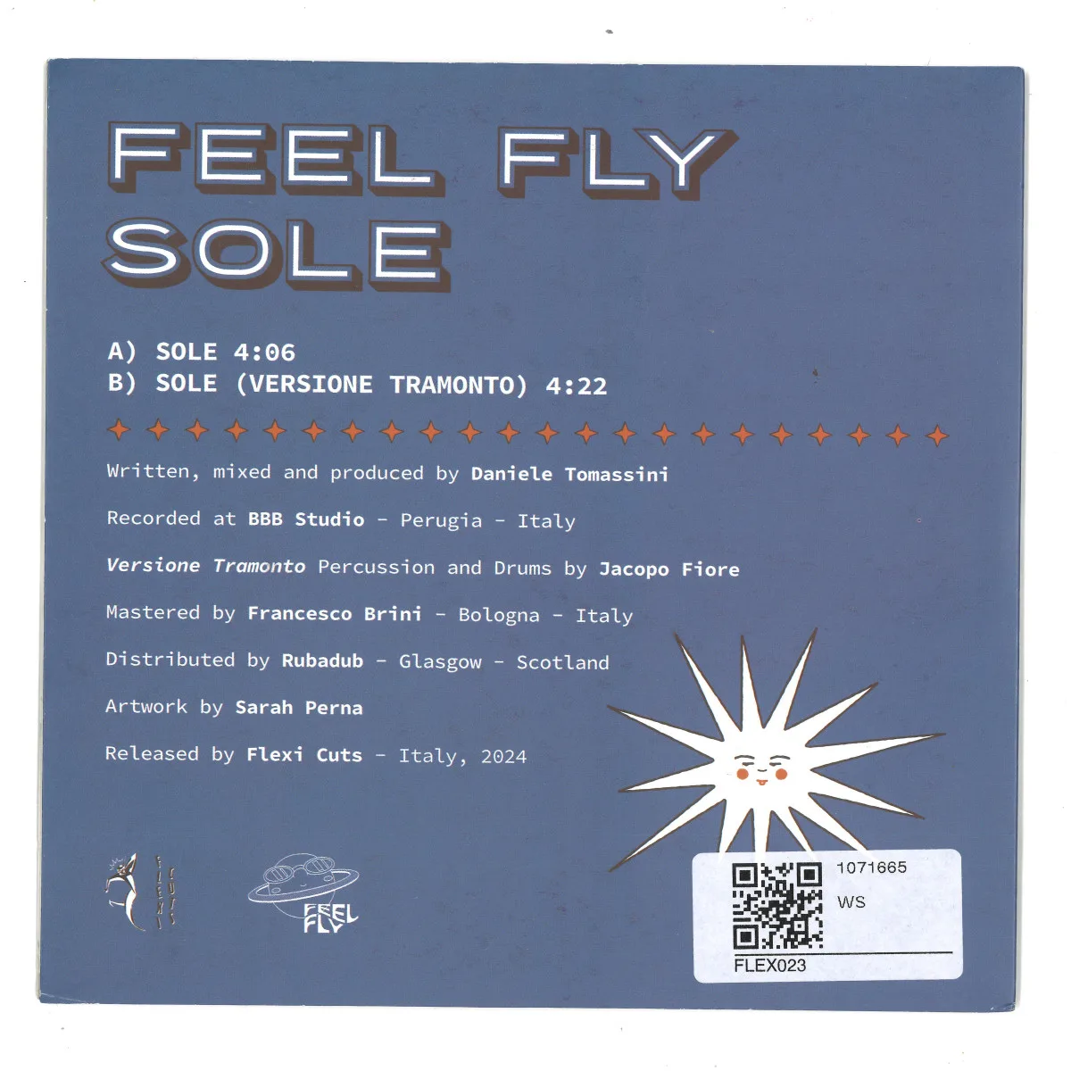 Обратная сторона обложки — Feel Fly — Sole 7"