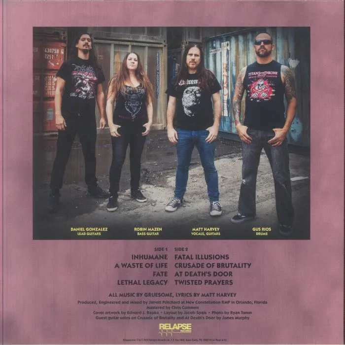 Обратная сторона обложки — GRUESOME — Twisted Prayers