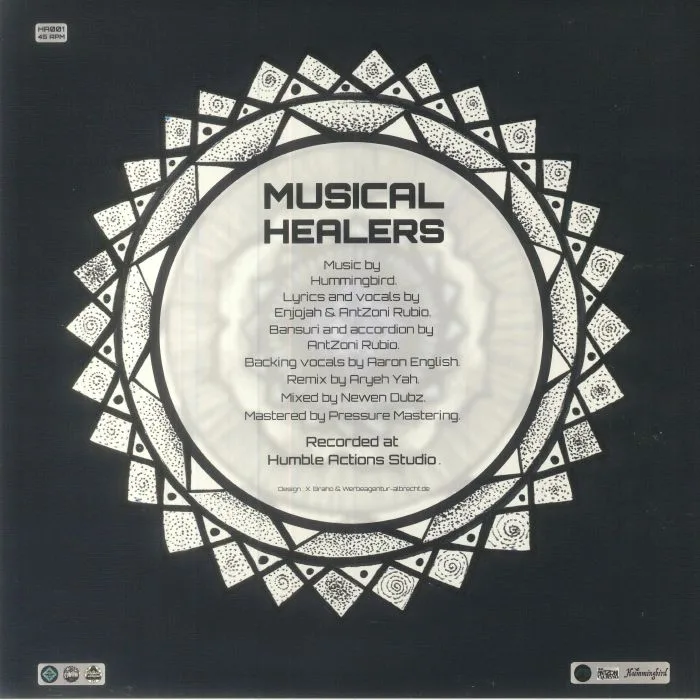 Обратная сторона обложки — HUMMINGBIRD / ENJOJAH / ANTZONI RUBIO — Musical Healers