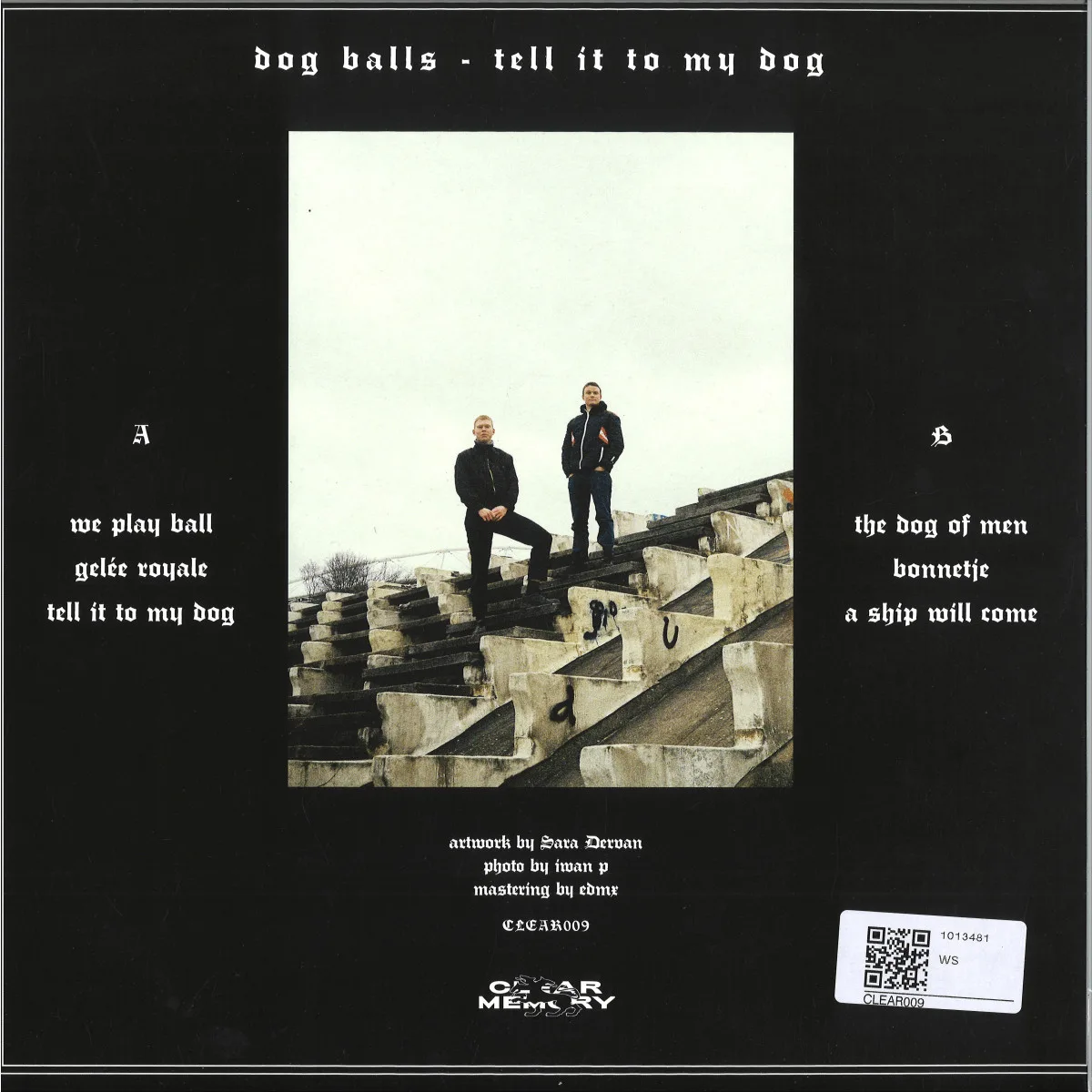 Back cover — Dog Balls — Tell It To My Dog EP