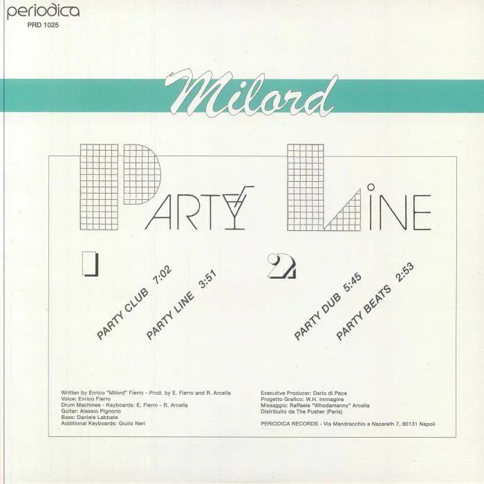Обратная сторона обложки — MILORD — Party Line