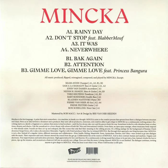 Back cover — MINCKA — Mincka