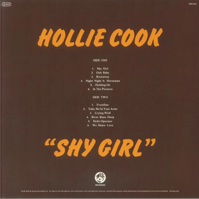 Обратная сторона обложки — Hollie COOK — Shy Girl