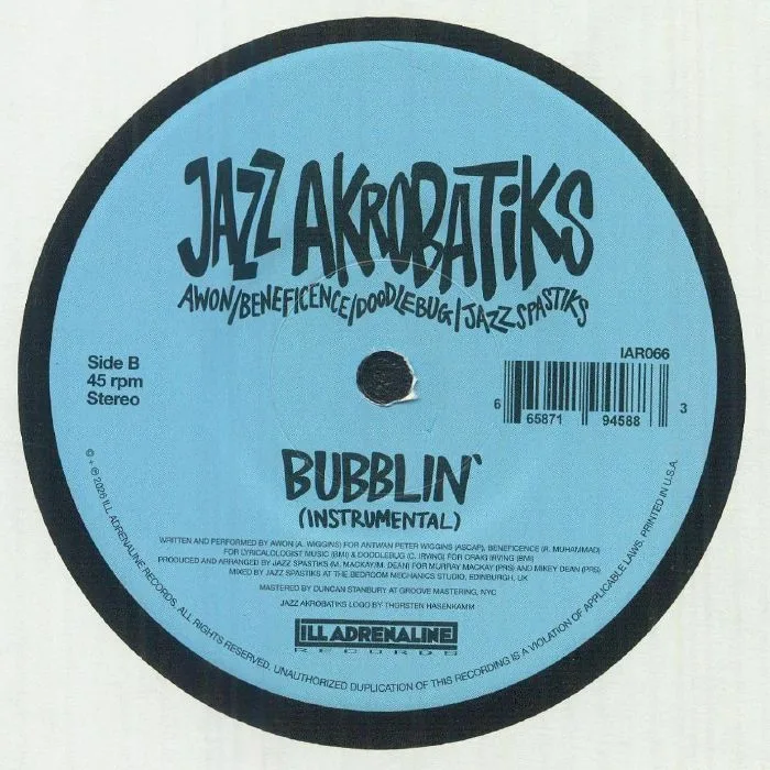 Back cover — JAZZ AKROBATIKS — Bubblin'