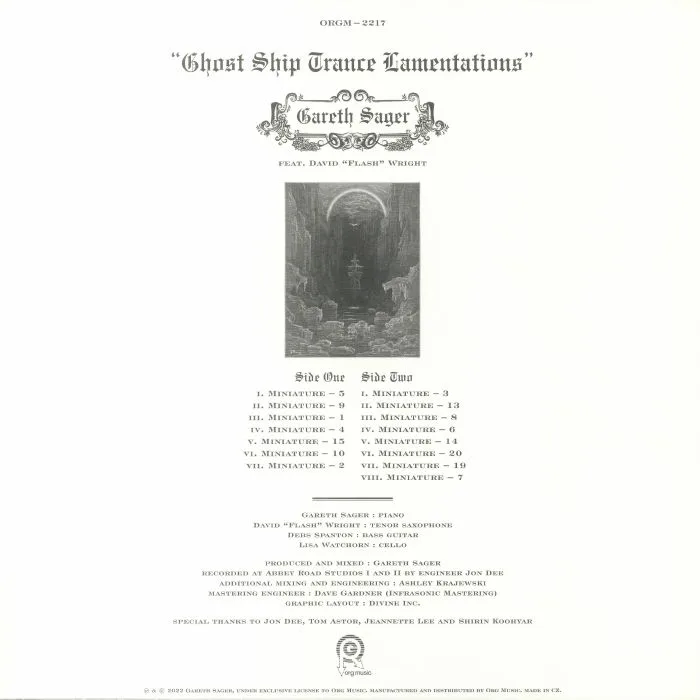Back cover — Gareth SAGER feat DAVID "FLASH" WRIGHT — Ghost Ship Trance Lamentations