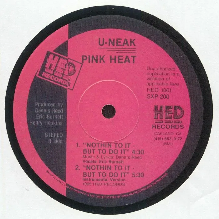 Back cover — U NEAK — Pink Heat (reissue)