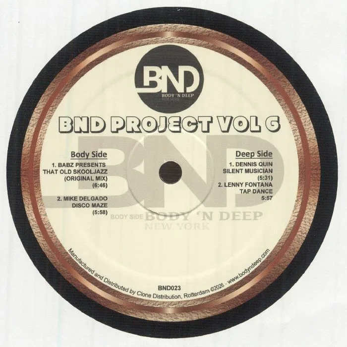 Лицевая сторона обложки — BABZ PRESENTS / MIKE DELGADO / DENNIS QUIN / LENNY FONTANA — BND Project Vol 6