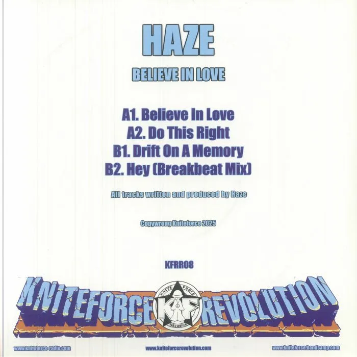 Обратная сторона обложки — HAZE — Believe In Love