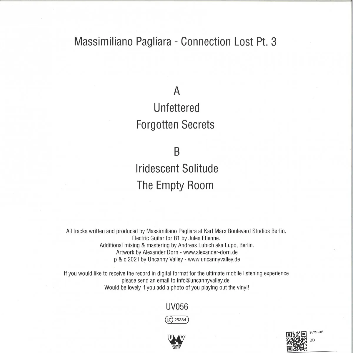 Обратная сторона обложки — Massimiliano Pagliara — Connection Lost Pt. 3