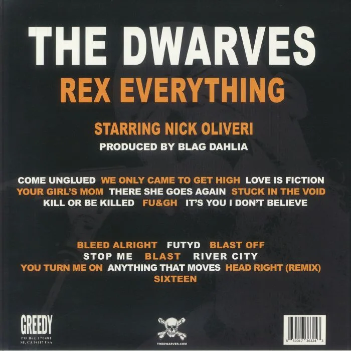 Обратная сторона обложки — DWARVES — Rex Everything